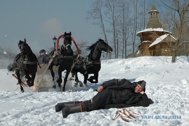 Фотожаба - Мужик на зимней рыбалке