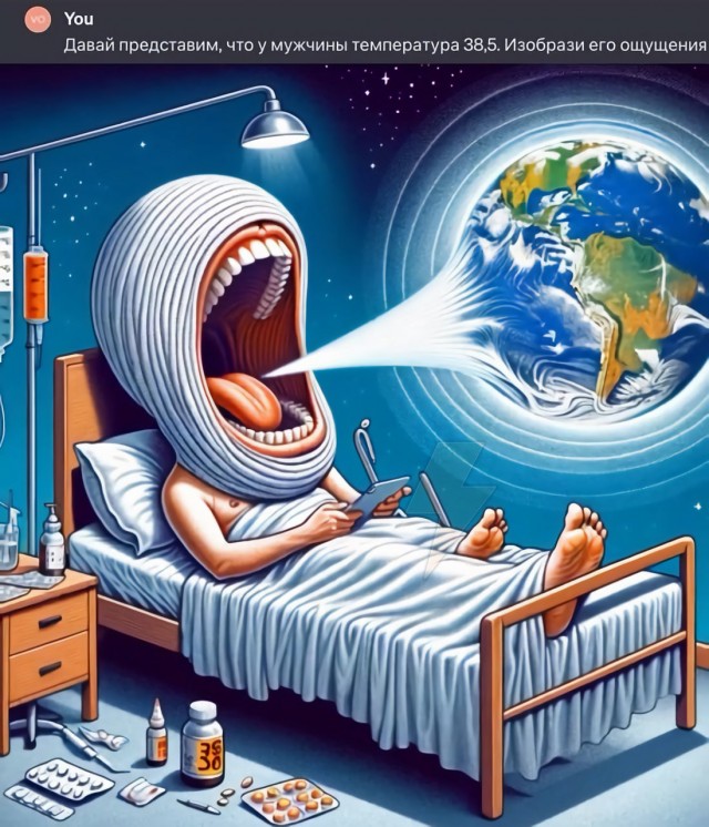 Даже нейросеть понимает, что нормальные мужчины природой не приспособлены переносить такую температуру. 37,1С - это уже кошмар!