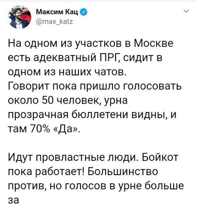 Журналист "Дождя" Павел Лобков дважды проголосовал по поправкам в Конституцию