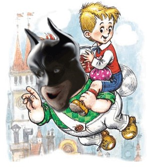 Испуганный Бэтмен.Фотожаба