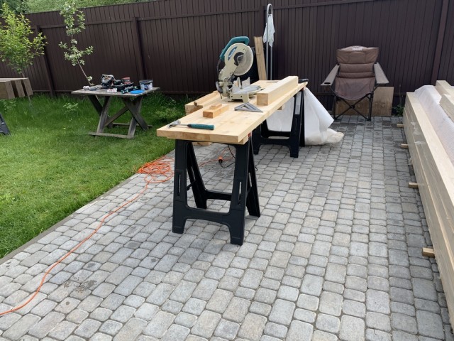 Навес для авто из бруса своими руками