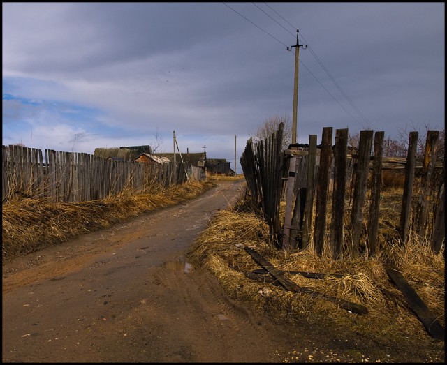 Весной в деревне