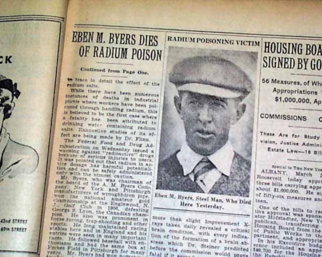 Терапия излучением радия: печальная история Эбена Байерса