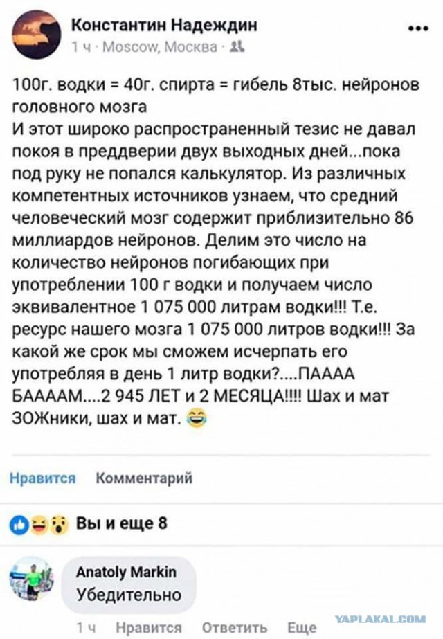 Алкопост на вечер пятницы