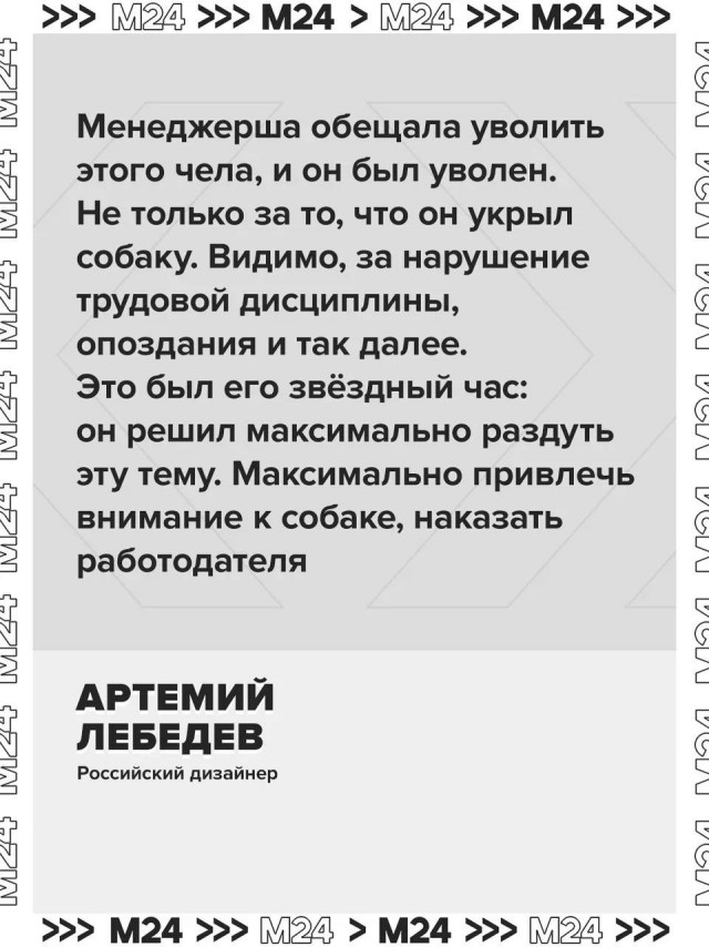 Артемия Лебедева  массово критикуют в соцсетях из-за слов о бездомных собаках