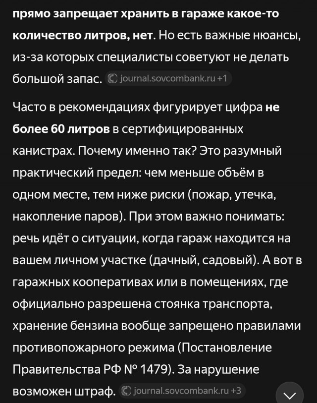 Россиян начали штрафовать за запасы бензина