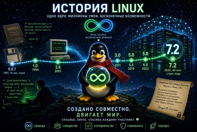 Ядру Linux исполнилось 35 лет