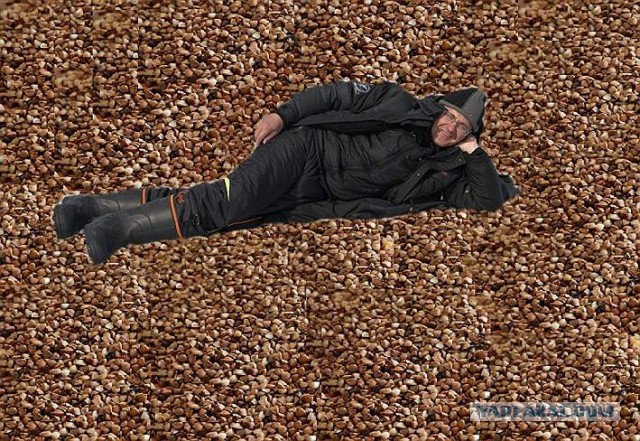 Фотожаба - Мужик на зимней рыбалке