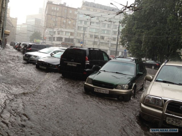 Москва после получасового дождя