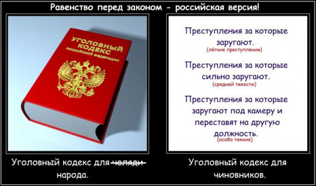 Как судят чиновников и обычных людей