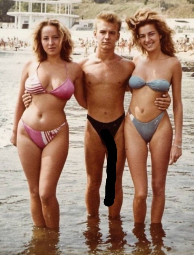 На пляже в Одессе, 1989 год, СССР