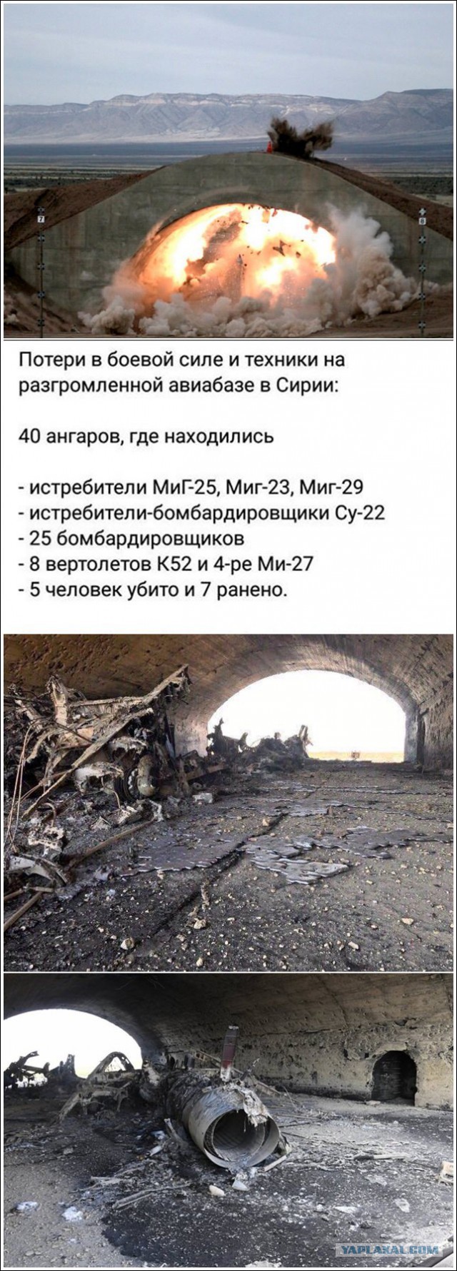 Факторы, говорящие о договоренности удара по авиабазе в Сирии между РФ и США.