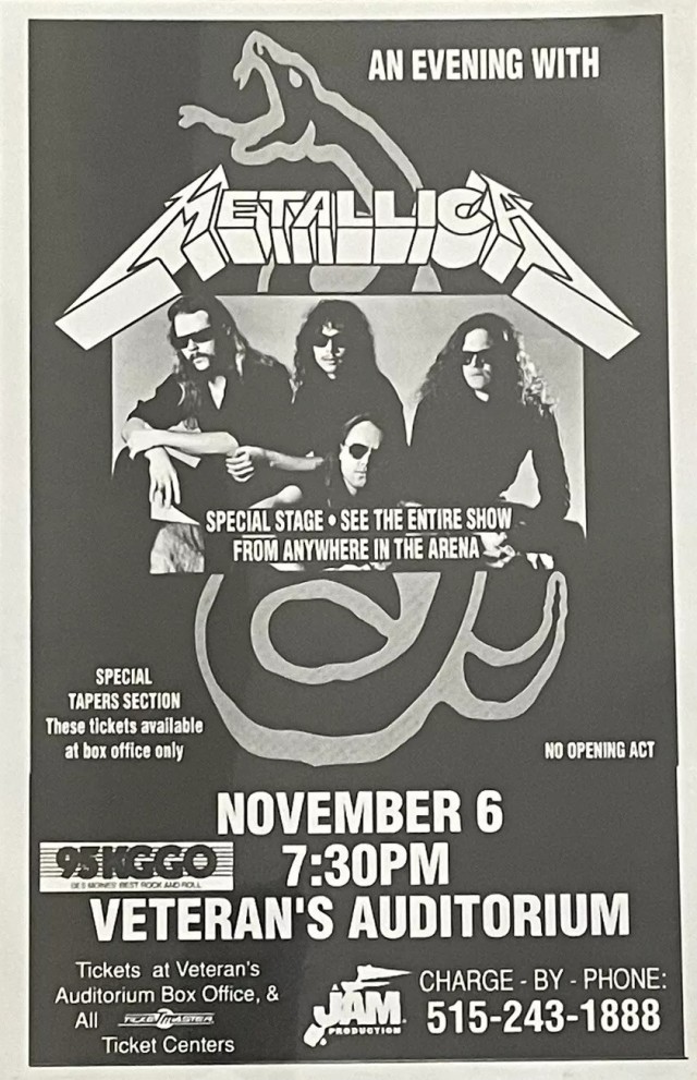 Концертные постеры от Metallica...