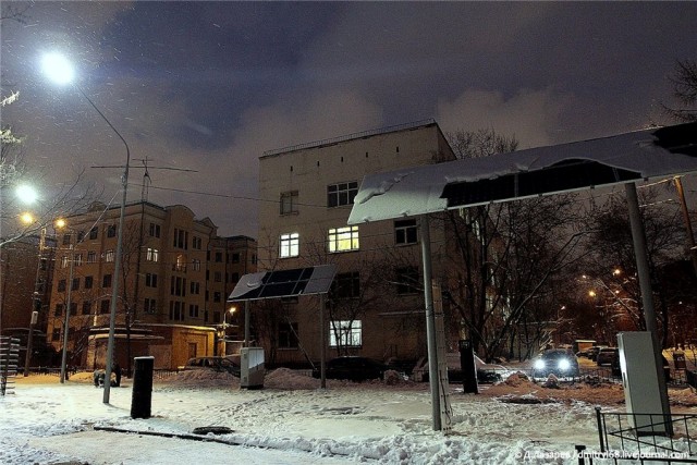 Солнечные панели во дворах Москвы