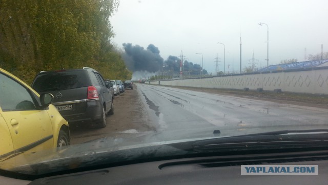 Крупный пожар на заводе «Лукойла» в Нижегородской области