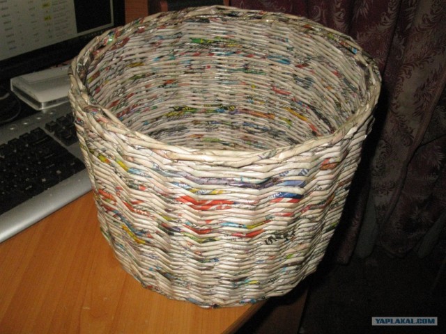 Корзинка из газет