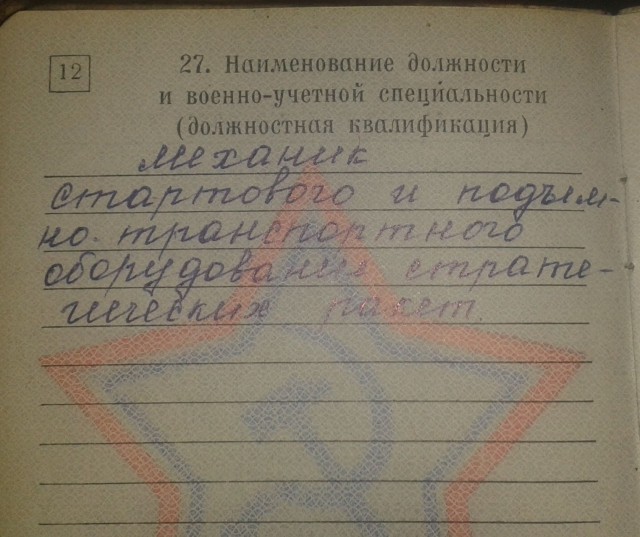 А у кого какая в военнике специальность?