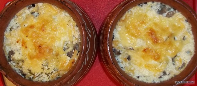 Говяжии потрошка в горшочках