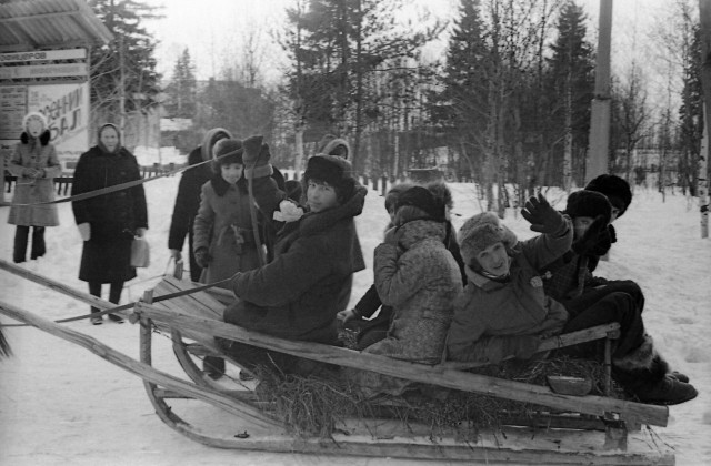 Зимние катания на санках в СССР