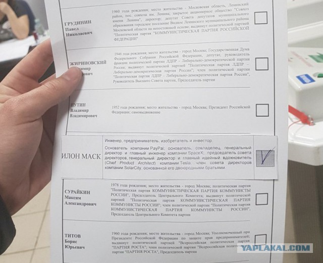 Подборка странных и забавных фото и скринов с избирательных участков 2018