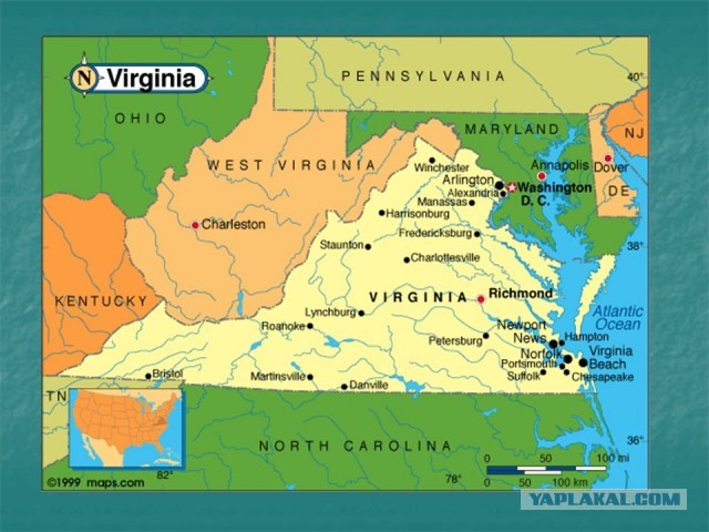 В Вирджинии США что-то упало с неба