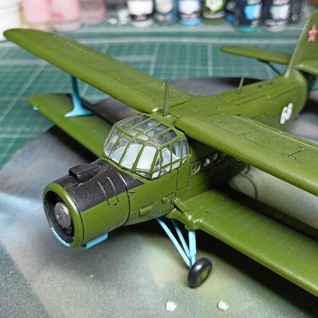 Сделал диораму с трудягой Ан-2 в подарок