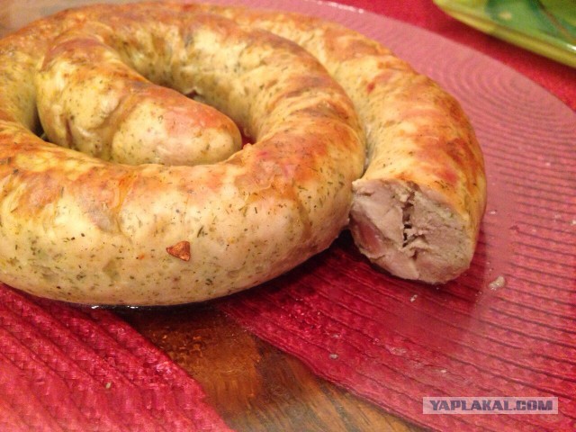 Колбаса варёная, молочная, домашняя.