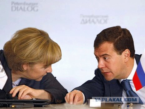 Фотожаба: Медведев и Меркель