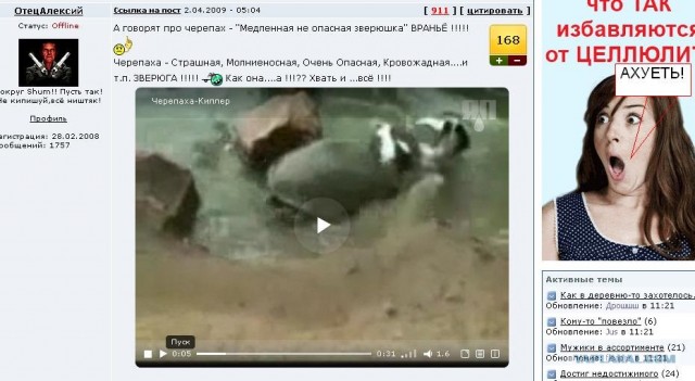 Опасная зверюга (видео +18)