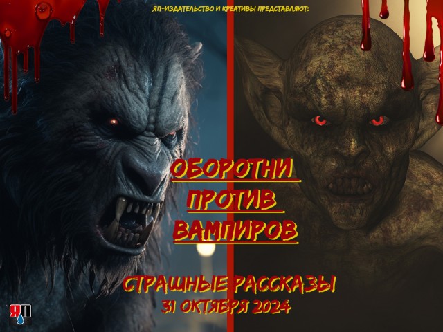 Оборотни против вампиров. Ужастики! Читаем рассказы и голосуем