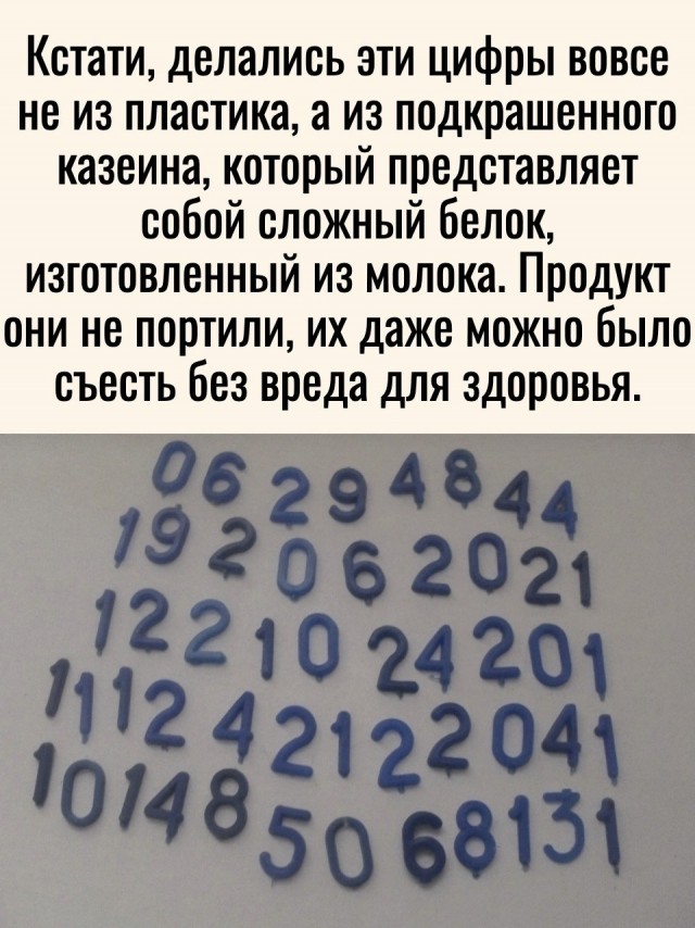 Цифры в сыре.