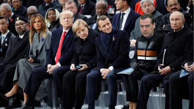 Путин и Трамп приехали на юбилей окончания Первой мировой войны