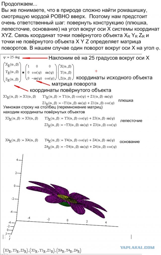 Сферическая ромашишка в вакууме.