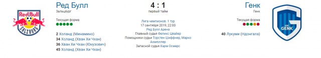 Champions League/League europe 2019/2020