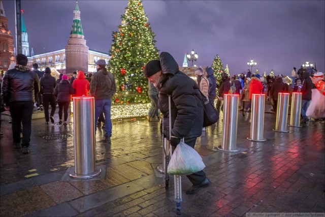 Как в центре Москвы Новый год встречали