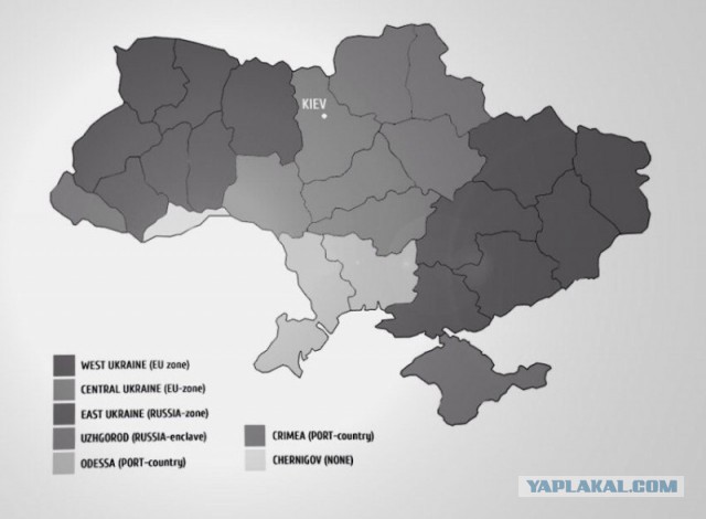 Западные СМИ уже прогнозируют раскол Украины