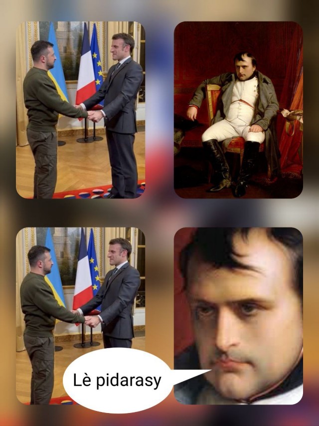 Фотожаба на Zеленский и Микрон - любовная история