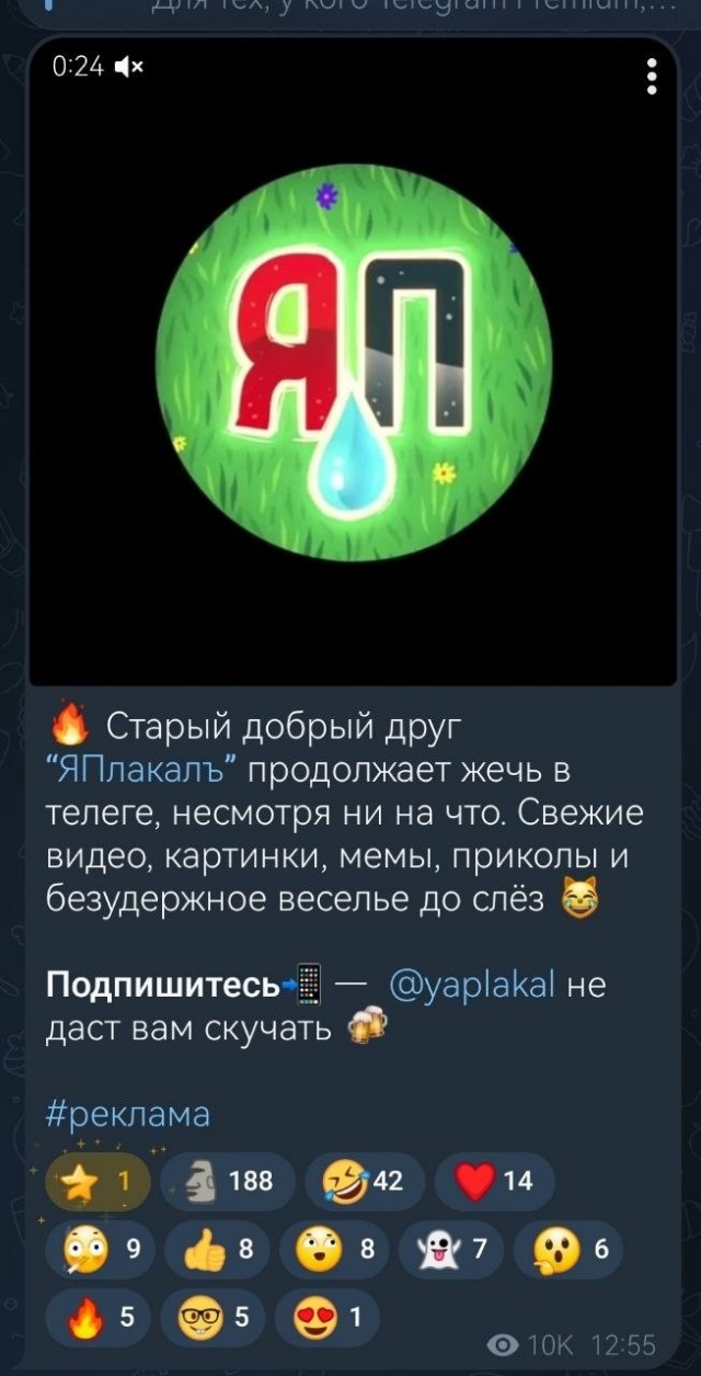 Попалась забавная реклама в Телеграм