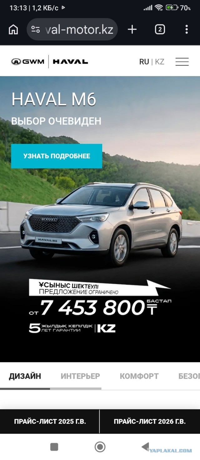 Haval M6 принес калужскому автозаводу огромную прибыль - по итогам 2025 г. выручка в 29 раз больше, чем в 2024-м