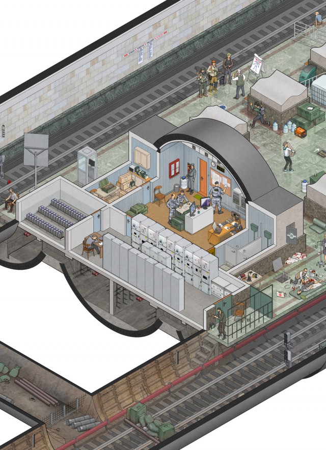 В окружении зомби: Станция метро