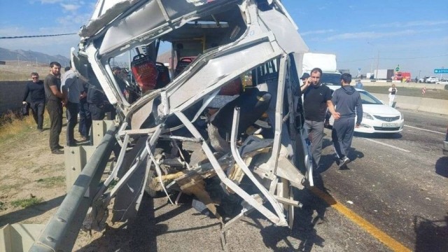 Момент смертельного ДТП в Махачкале.