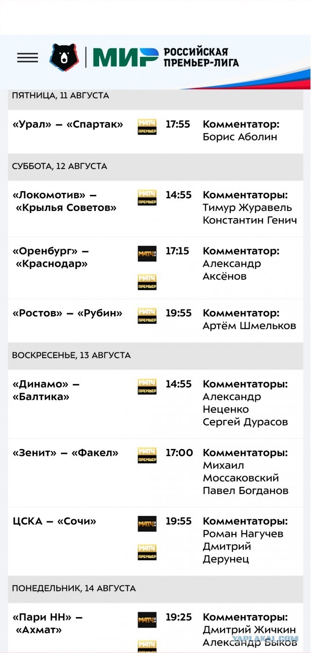РПЛ без прикрас и модераций