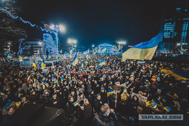 Митингующий Донецк
