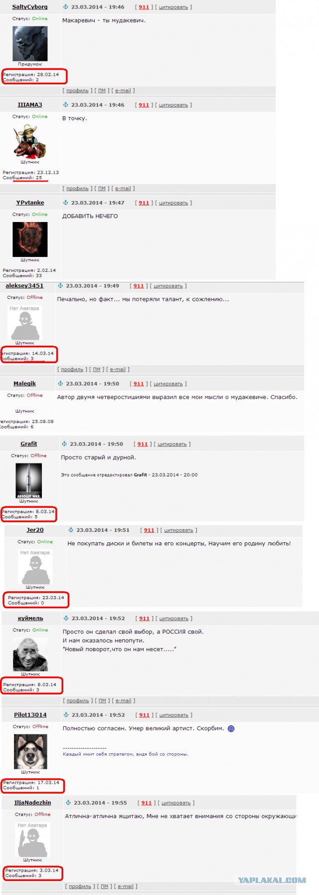 Прости, Макар, ты не кумир!
