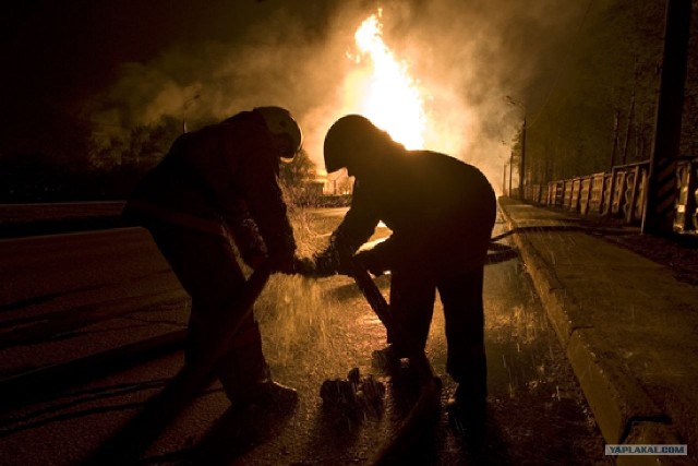 Авария на газопроводе в Москве