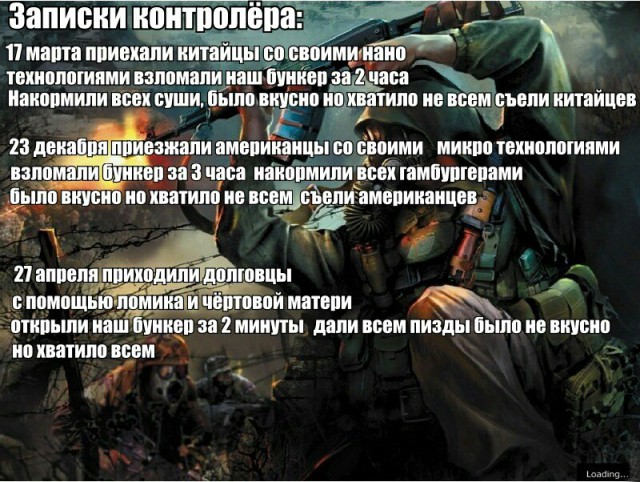 Фанатам игры С.Т.А.Л.К.Е.Р посвящается