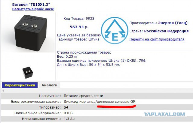 Высокотехнологичный элемент питания