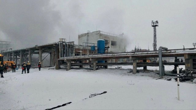 Взрыв на НПЗ в Ангарске