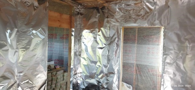 Дачный домик с баней часть 2