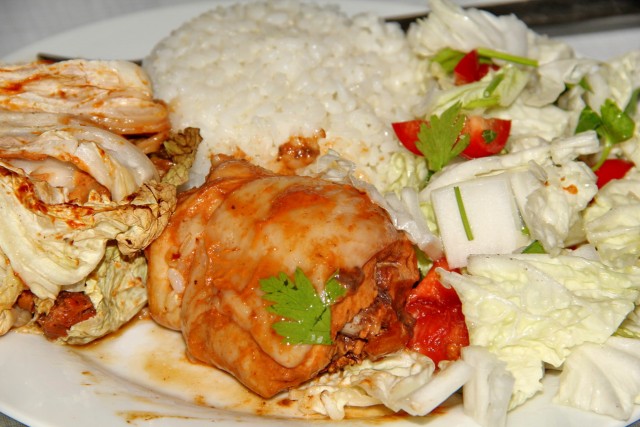 Импровизация с курицей и капустой